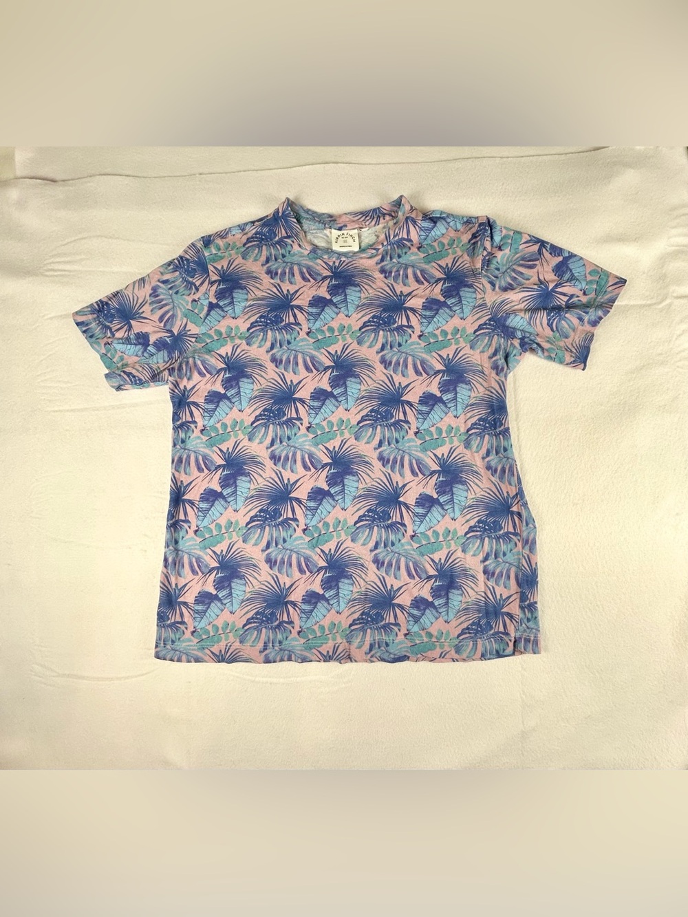 Kirrin & Finch Floral Crew Short Sleeve 100% Cotton T-Shirt Men’s Medium Multi